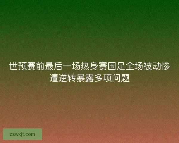 世预赛前最后一场热身赛国足全场被动惨遭逆转暴露多项问题