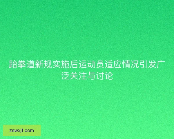 跆拳道新规实施后运动员适应情况引发广泛关注与讨论 跆拳道新规实施后运动员适应情况引发广泛关注与讨论
